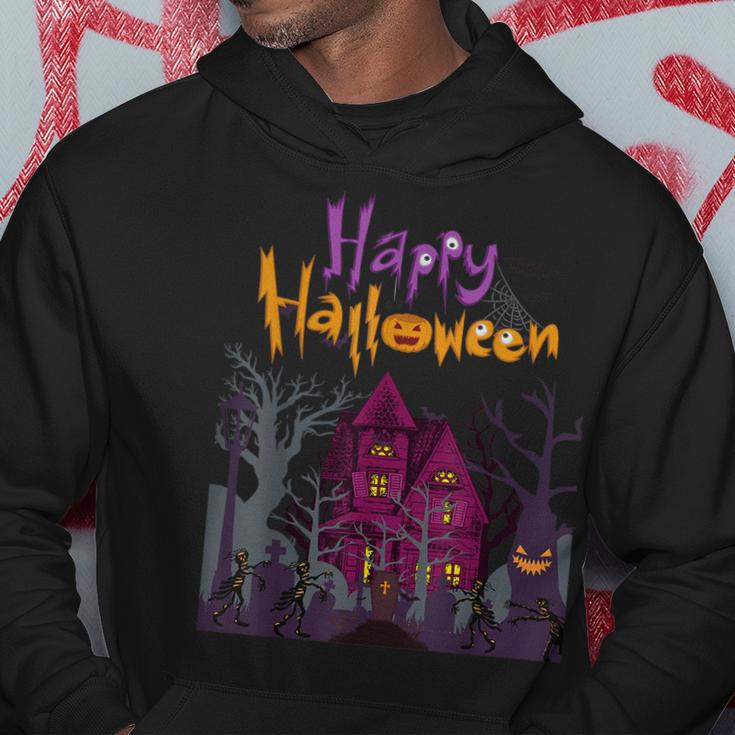 Horror House Happy Halloween Costume Present Happy Halloween Hoodie Unique Gifts
