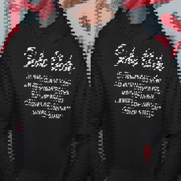 Humor Thanksgiving Side Chick Funny Thanksgiving Day Hoodie Unique Gifts