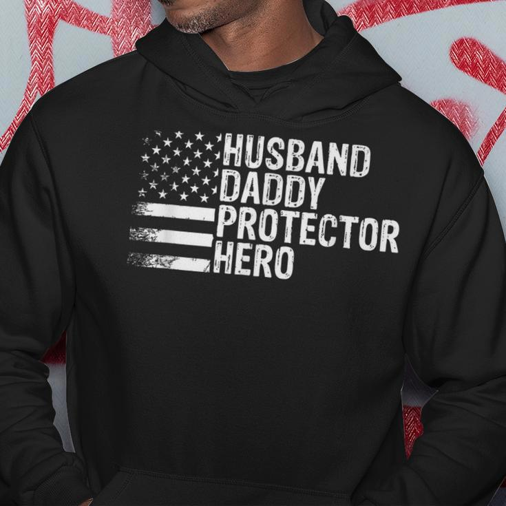 Husband Daddy Protector Hero Fathers Day Gift Hoodie Unique Gifts