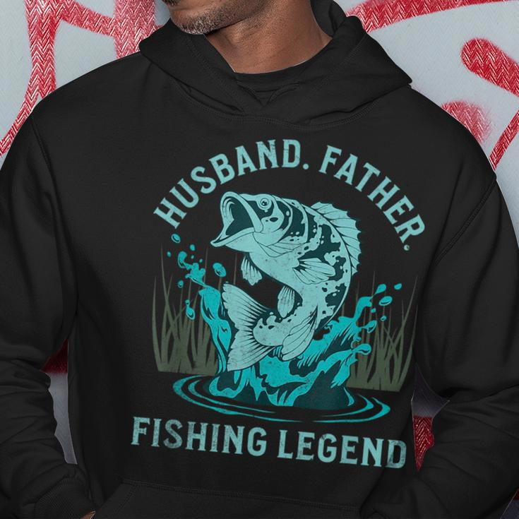 Husband Father Fishing Legend Funny Fisherman Quote Dad Joke Hoodie Funny Gifts