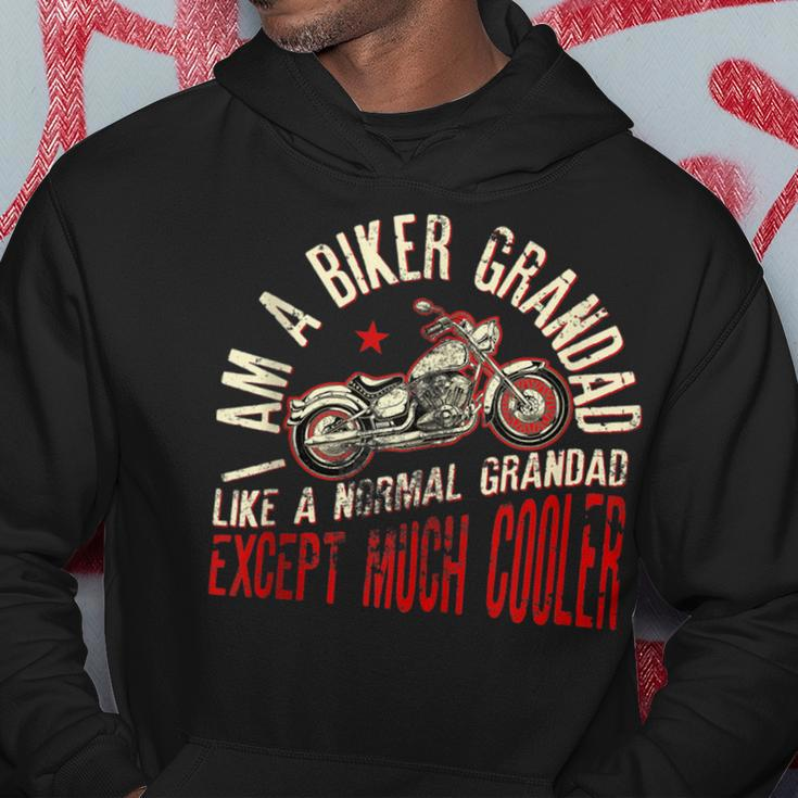I Am A Biker Grandad Funny Quote For Grandpa Motorbikes Hoodie Unique Gifts
