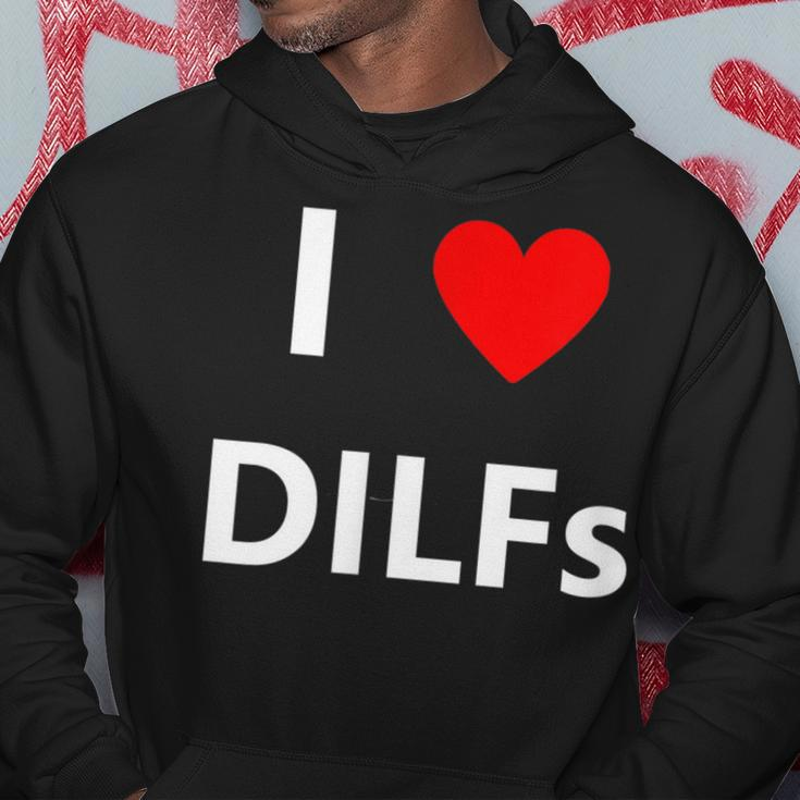 I Heart Love Dilfs Funny Adult Sex Lover Hot Dad Hunter Gift Hoodie Unique Gifts