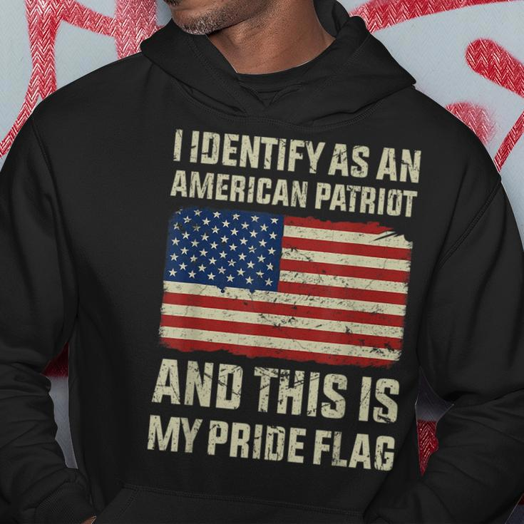 I Identify As An American Patriot This Is My Pride Flag Hoodie Funny Gifts
