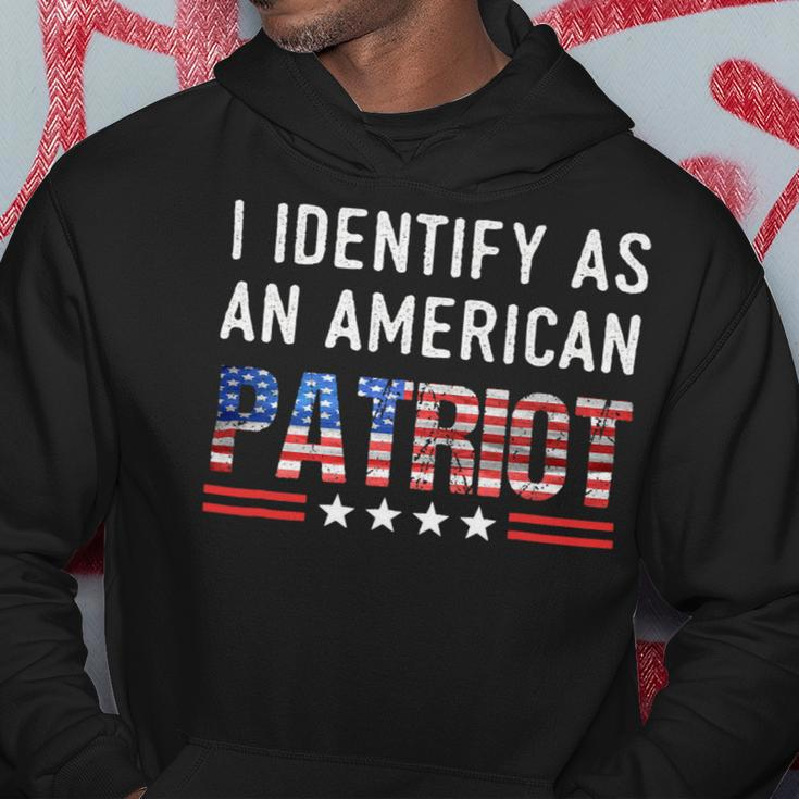 I Identify As An American Patriot Veterans Patriotism Hoodie Unique Gifts