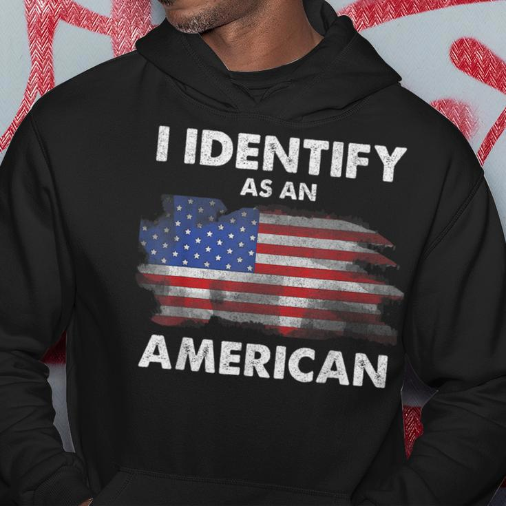 I Identify As An American Politics Us Flag Proud American Hoodie Unique Gifts