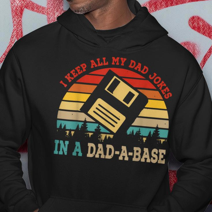 I Keep All My Dad Jokes In A Dadabase Fathers Day Gift Hoodie Unique Gifts