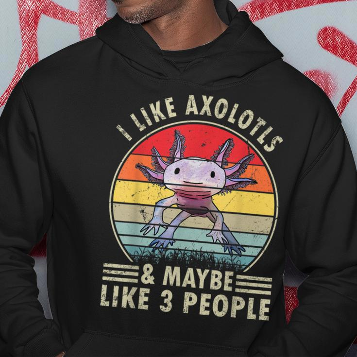 I Like Axolotls And Maybe Like 3 People Retro 90S Axolotl Hoodie Unique Gifts