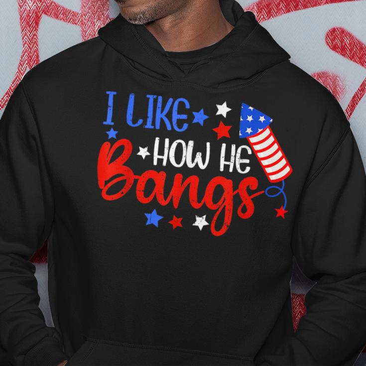 I Like How He Bang Funny 4Th Of July Matching Couple Hoodie Personalized Gifts