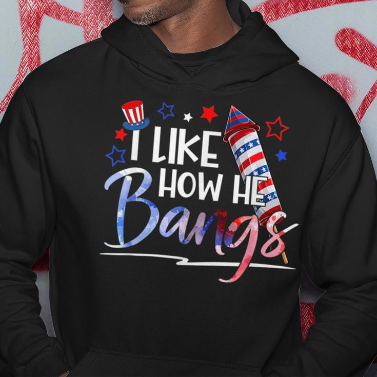 I Like How He Bangs 4Th Of July Matching Couple Funny Hoodie Unique Gifts