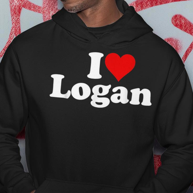 I Love Heart Logan Hoodie Unique Gifts