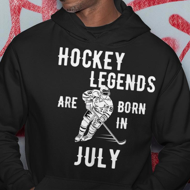 Ice Hockey Legends Are Born In July Birthday Hockey Funny Gifts Hoodie Unique Gifts