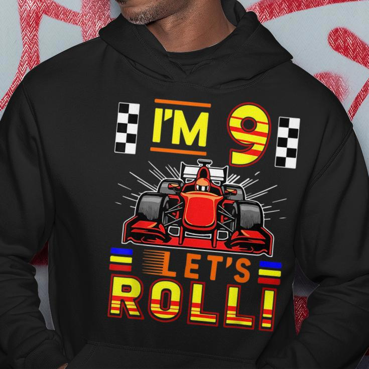 Im 9 Years Old Racing Car Toddler 9Th Birthday Race Racing Funny Gifts Hoodie Unique Gifts