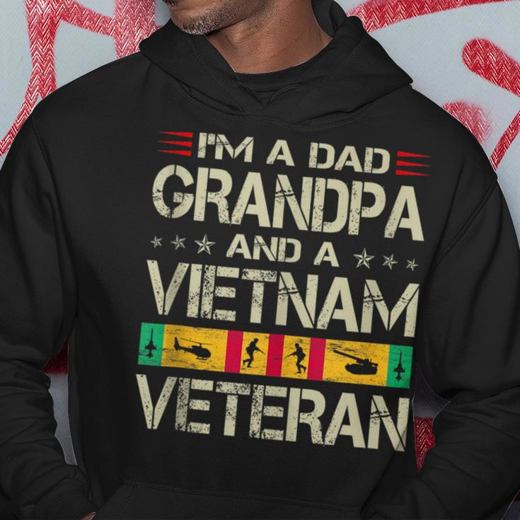 Im A Dad Grandpa And Vietnam Veteran Fathers Day Retro Hoodie Funny Gifts