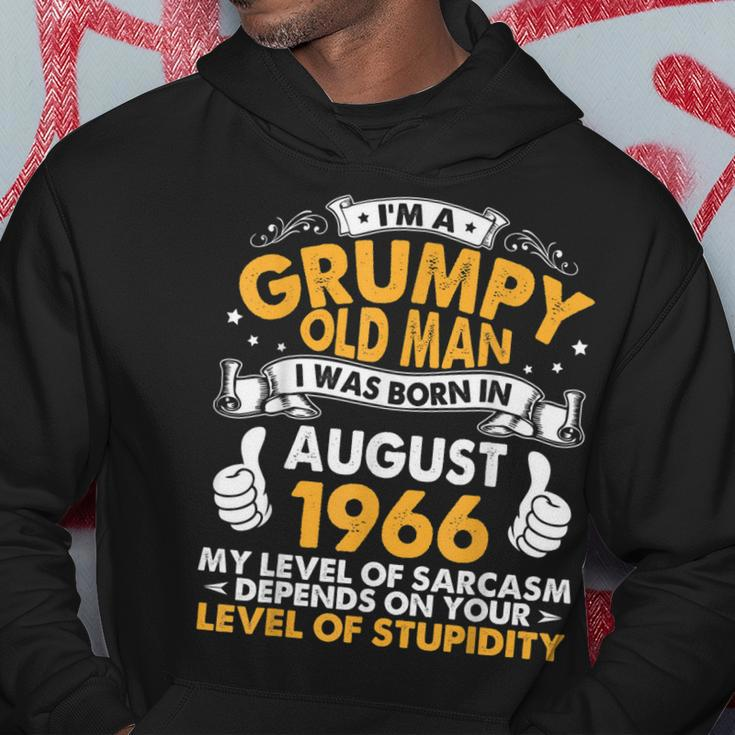 Im A Grumpy Old Man I Was Born In August 1966 Birthday 54 Hoodie Unique Gifts