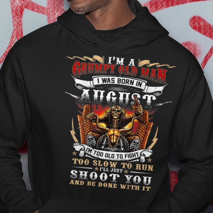 Im A Grumpy Old Man I Was Born In August Gift For Mens Hoodie Unique Gifts
