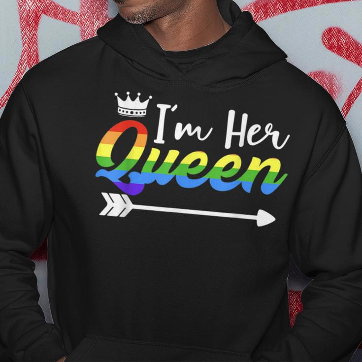 Im Her Queen Gay Girlfriend Outfit Matching Lesbian Couple Hoodie Unique Gifts