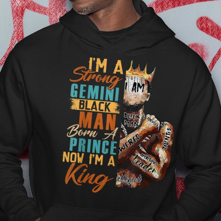 Im Strong Gemini Black Man Born A Prince Now A King Birthday Hoodie Unique Gifts