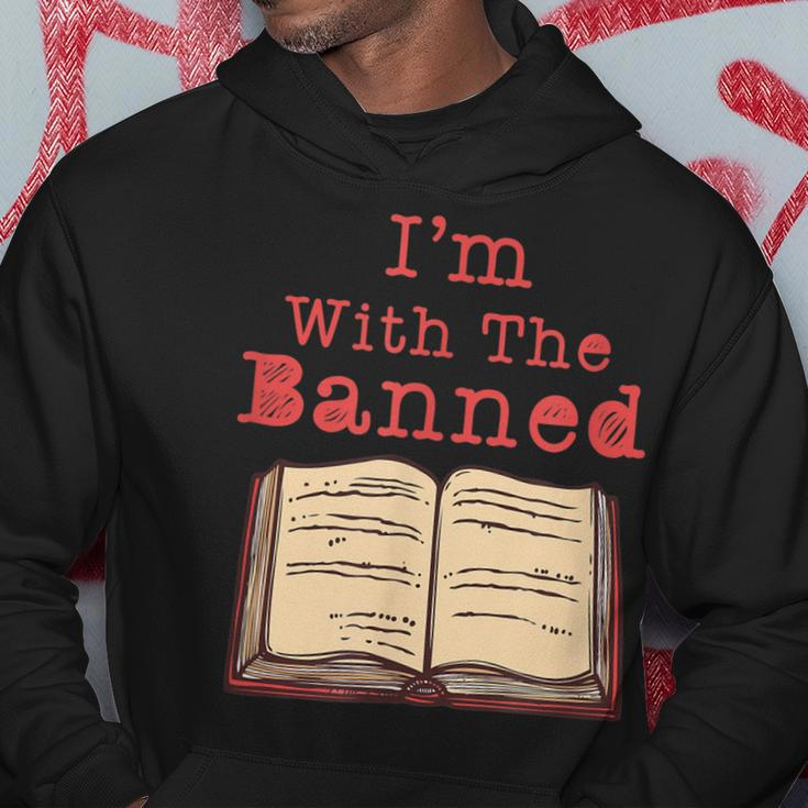 Im With The Banned Book Lovers Political Statement Apparel Hoodie Unique Gifts