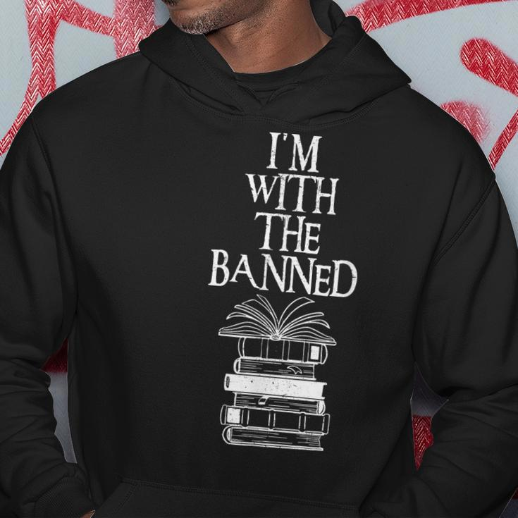 Im With The Banned Books I Read Banned Books Funny Hoodie Unique Gifts