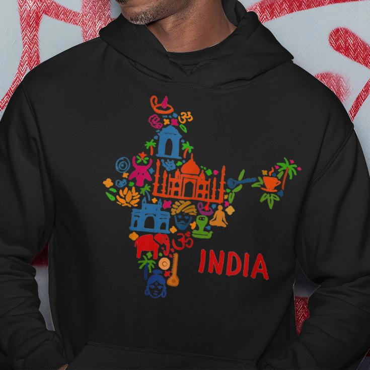India Elephant Map Silhouette Taj Mahal Gift For Women Hoodie Personalized Gifts