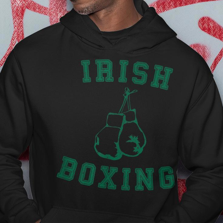 Irish Boxing Green Vintage Distressed Style Hoodie Unique Gifts