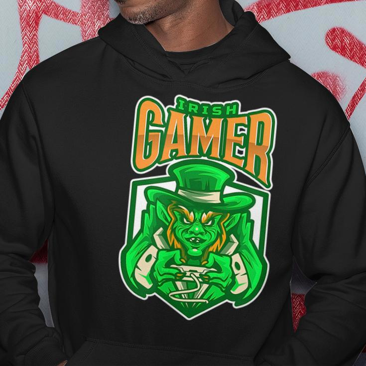 Irish Gamer Scary Angry Leprechaun Design Hoodie Unique Gifts