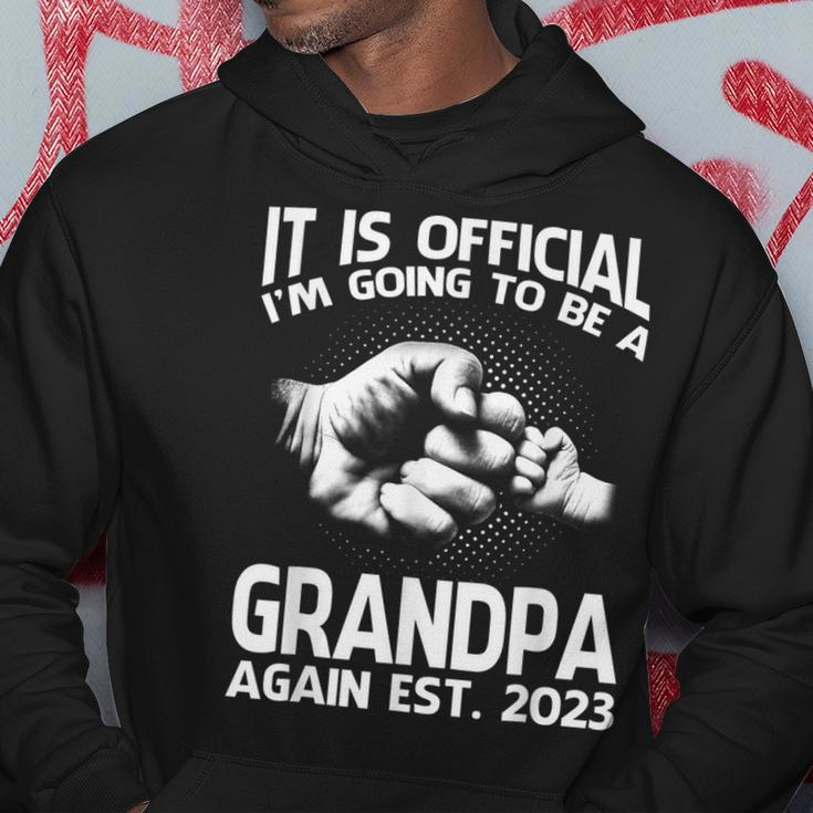 It Is Official Im Going To Be A Grandpa Again 2023 Gift For Mens Hoodie Unique Gifts