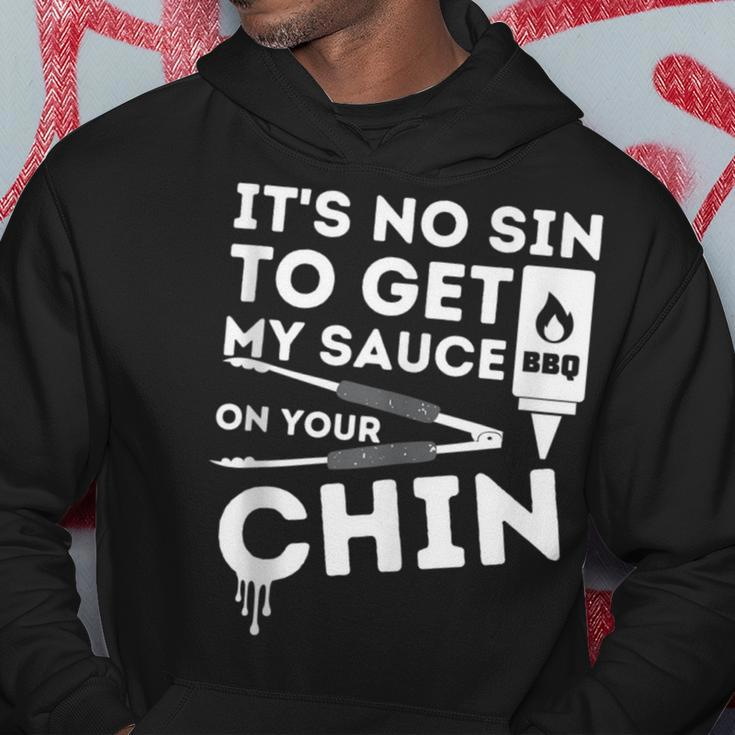 It's No Sin To Get My Sauce Bbq Smoker Barbecue Grill Hoodie Unique Gifts