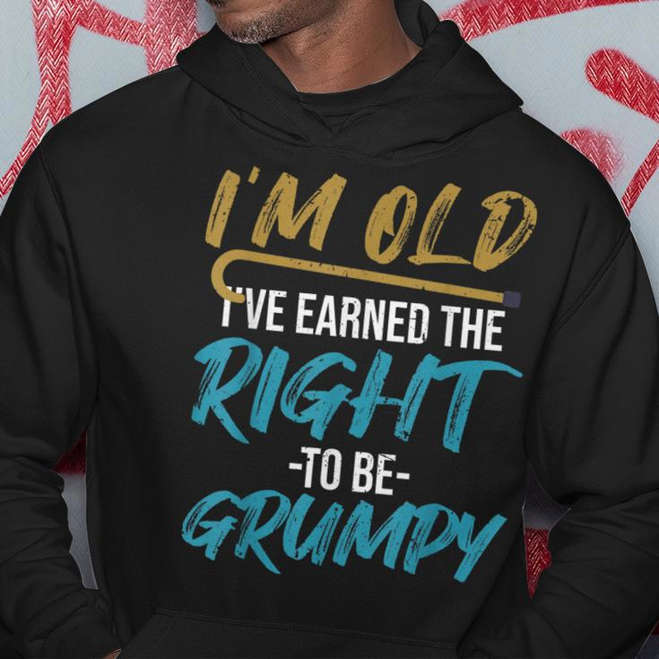 Ive Earned The Right To Be Grumpy | Funny Grumpy Old Man Hoodie Unique Gifts