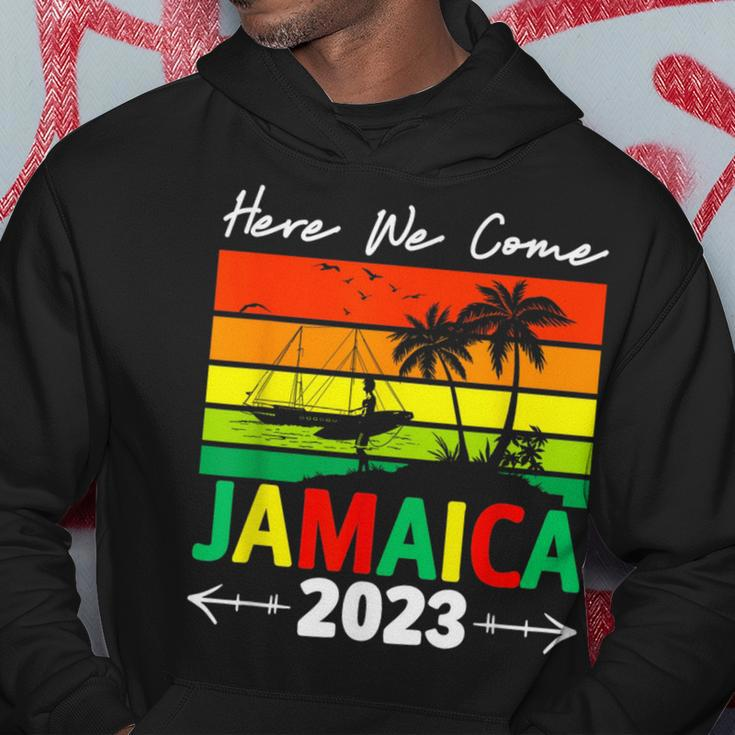 Jamaica Here We Come Matching Family 2023 Dream Vacation Hoodie Funny Gifts