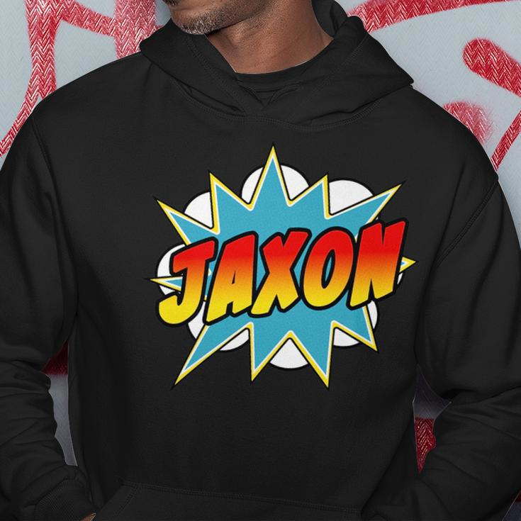 Jaxon Name Comic Book Superhero Gift For Mens Hoodie Unique Gifts
