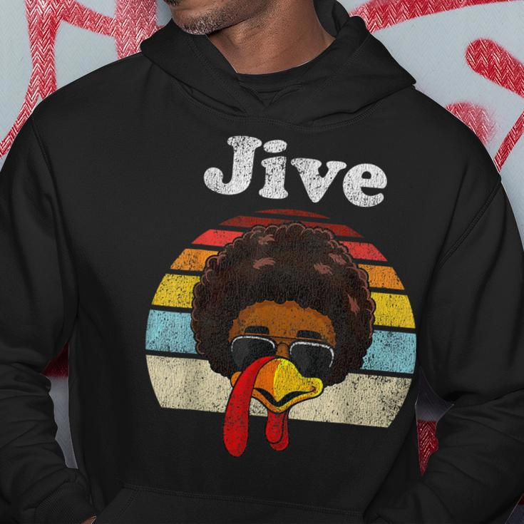 Jive Thanksgiving Turkey Day Face Vintage Retro Style Hoodie Funny Gifts