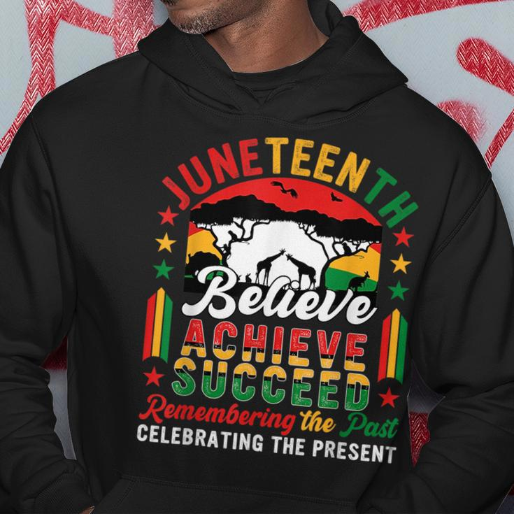 Junenth Believe Achieve Succeed Remembering Celebrating Hoodie Unique Gifts