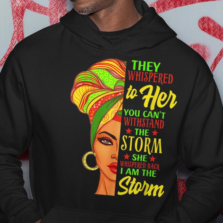 Junenth Black History African Woman Afro I Am The Storm Hoodie Unique Gifts