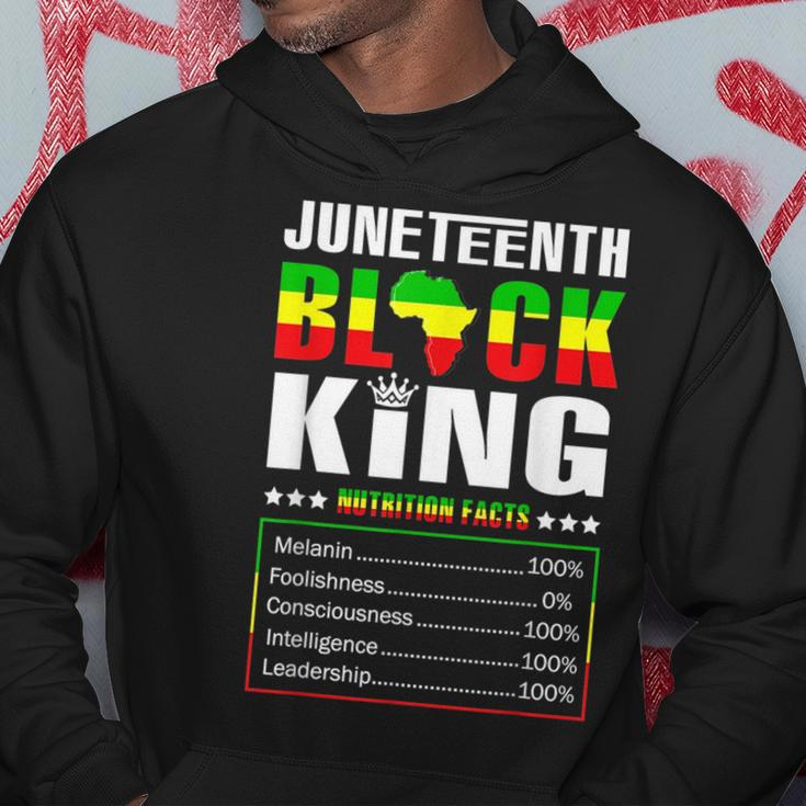 Junenth Black King Nutritional Facts Dad Boys Fathers Day Hoodie Unique Gifts