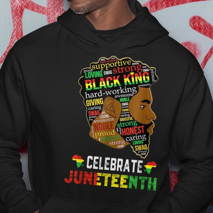 Junenth Celebrate 1865 Freedom Black King Fathers Day Men Hoodie Unique Gifts