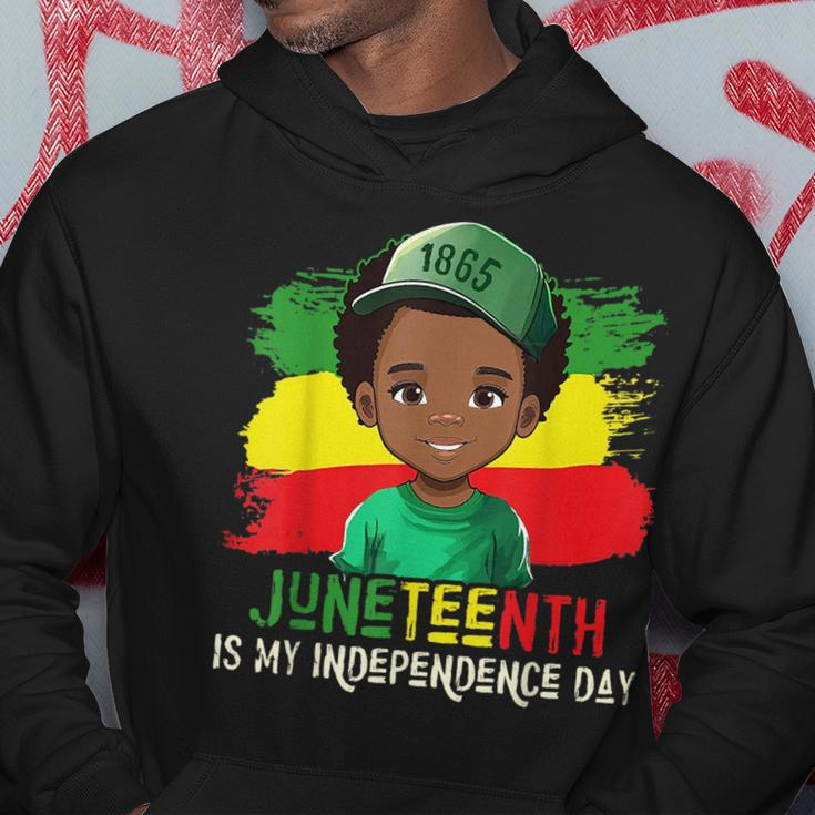 Junenth Is My Independence Day Brown Skin King Boys Kids Hoodie Unique Gifts