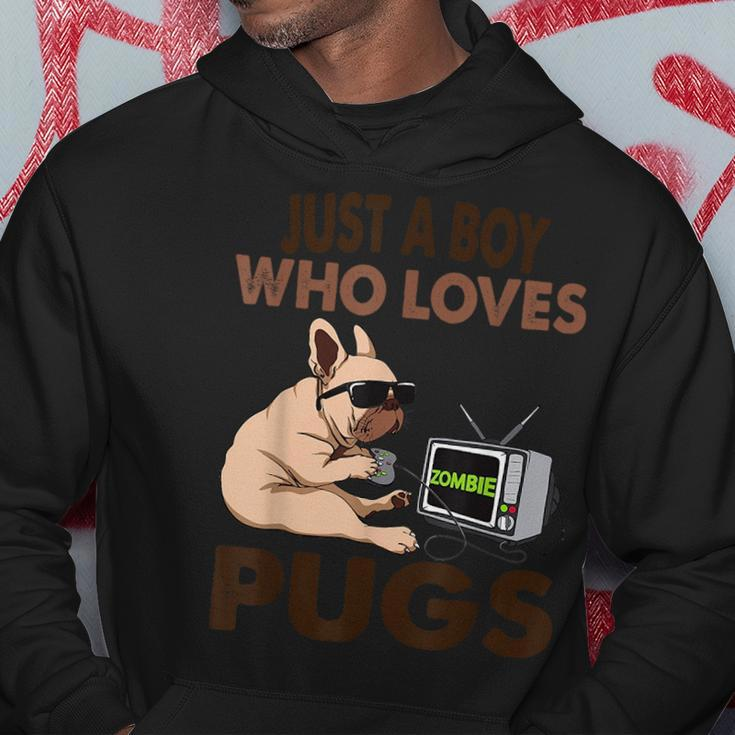Just A Boy Who Loves Pugs Hoodie Unique Gifts