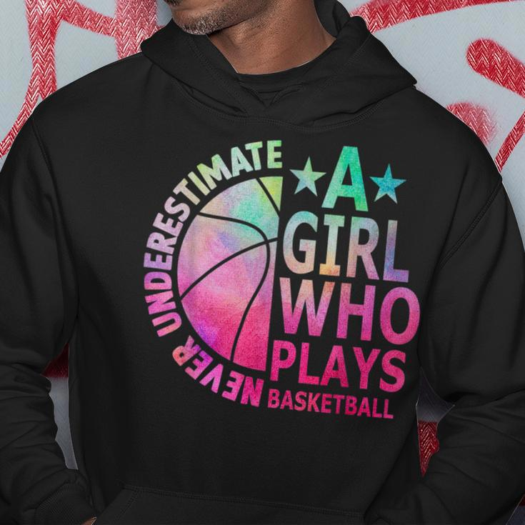 Just A Girl Who Loves Basketball Never Underestimate Bball Basketball Funny Gifts Hoodie Unique Gifts