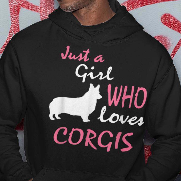 Just A Girl Who Loves Corgis Pembroke Corgi Girls Gift Hoodie Unique Gifts