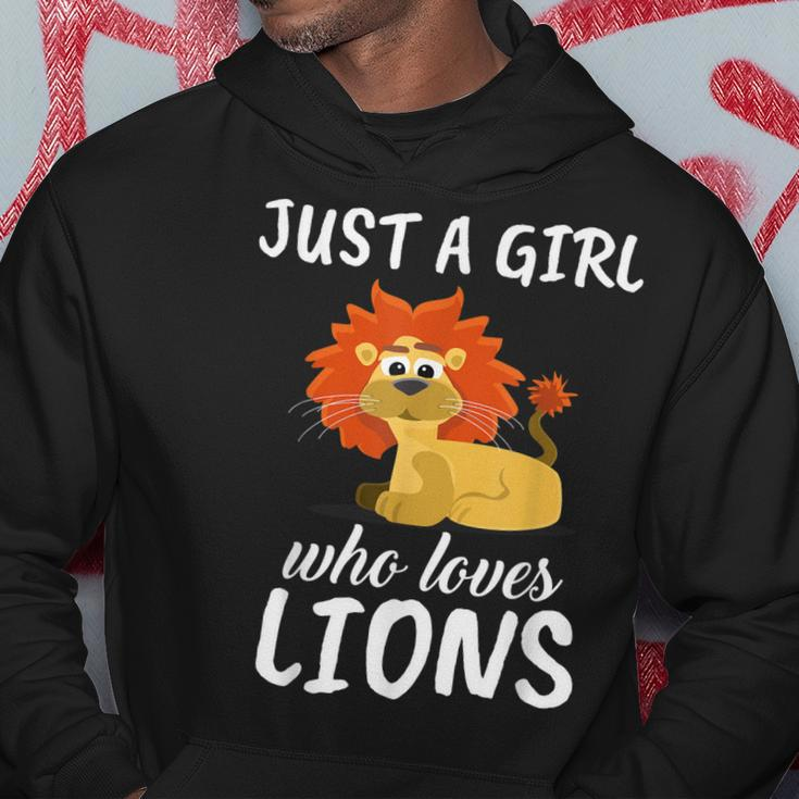 Just A Girl Who Loves Lions Clothes Outfit Gift Lion Hoodie Unique Gifts