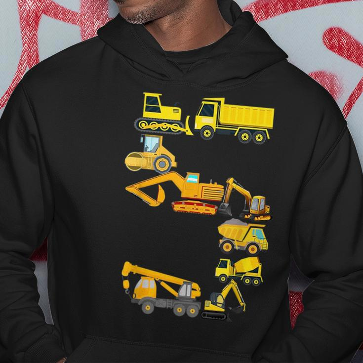Kids Construction Truck 5Th Birthday 5 Years Old Boys Hoodie Unique Gifts