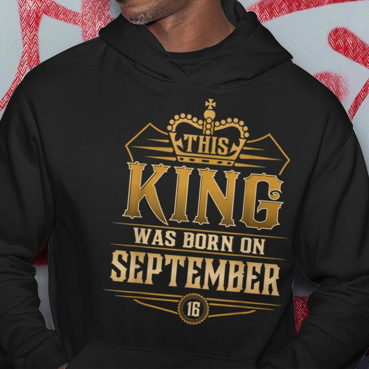 This King Was Born On September 16Th Virgo Libra Hoodie Unique Gifts
