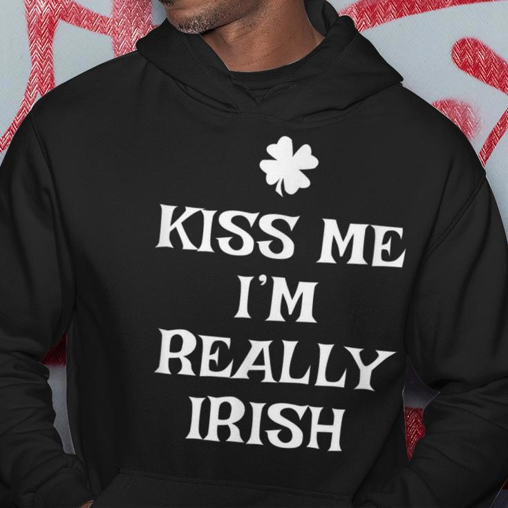 Kiss Me Im Really Irish St Patricks Day Funny Hoodie Personalized Gifts
