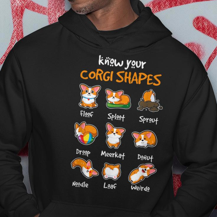 Know Your Corgi Shapes Cute Puppy Dog Lover Gifts Kids Hoodie Unique Gifts