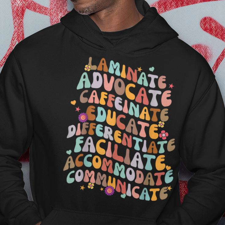Laminate Advocate Caffeinate Educate Sped Special Education Hoodie Funny Gifts