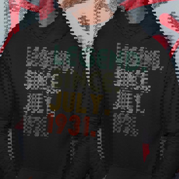 Legend Since July 1931 90Th Birthday Gift 90 Years Old Men 90Th Birthday Funny Gifts Hoodie Unique Gifts