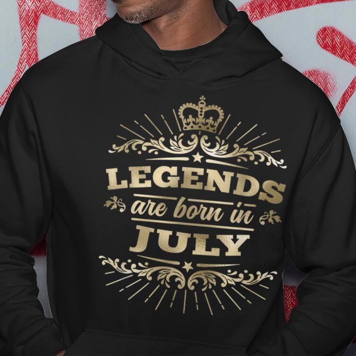 Legends Are Born In July King Queen Crown King Funny Gifts Hoodie Unique Gifts