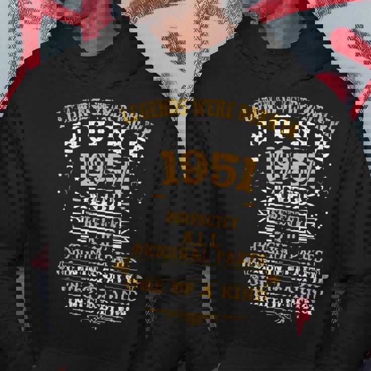 Legends Were Born In June 1951 71 Years Old 71St Birthday Hoodie Unique Gifts