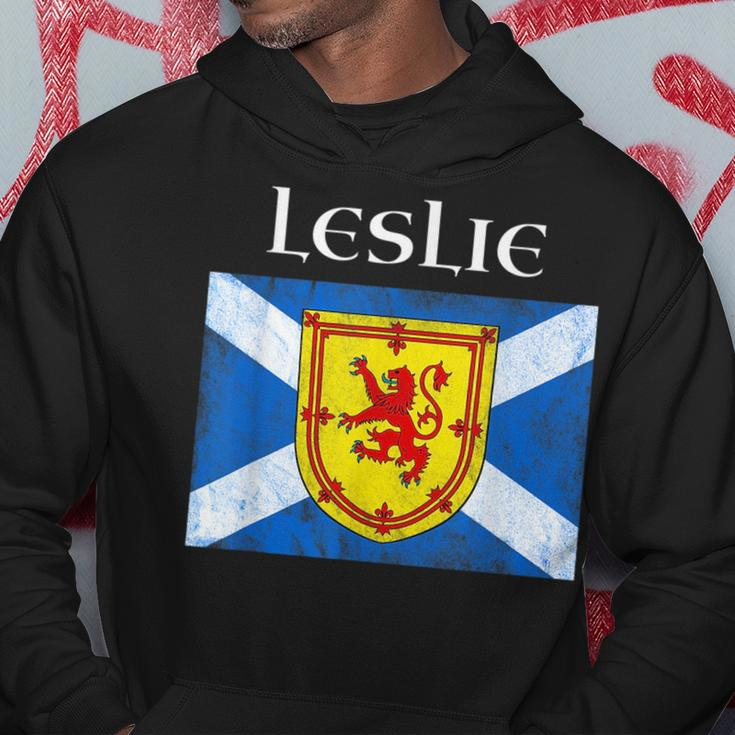 Leslie Scottish Clan Name Gift Scotland Flag Festival Hoodie Unique Gifts